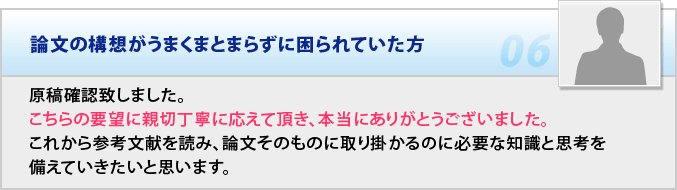 卒業論文の構想がまとまらずに困られていた方